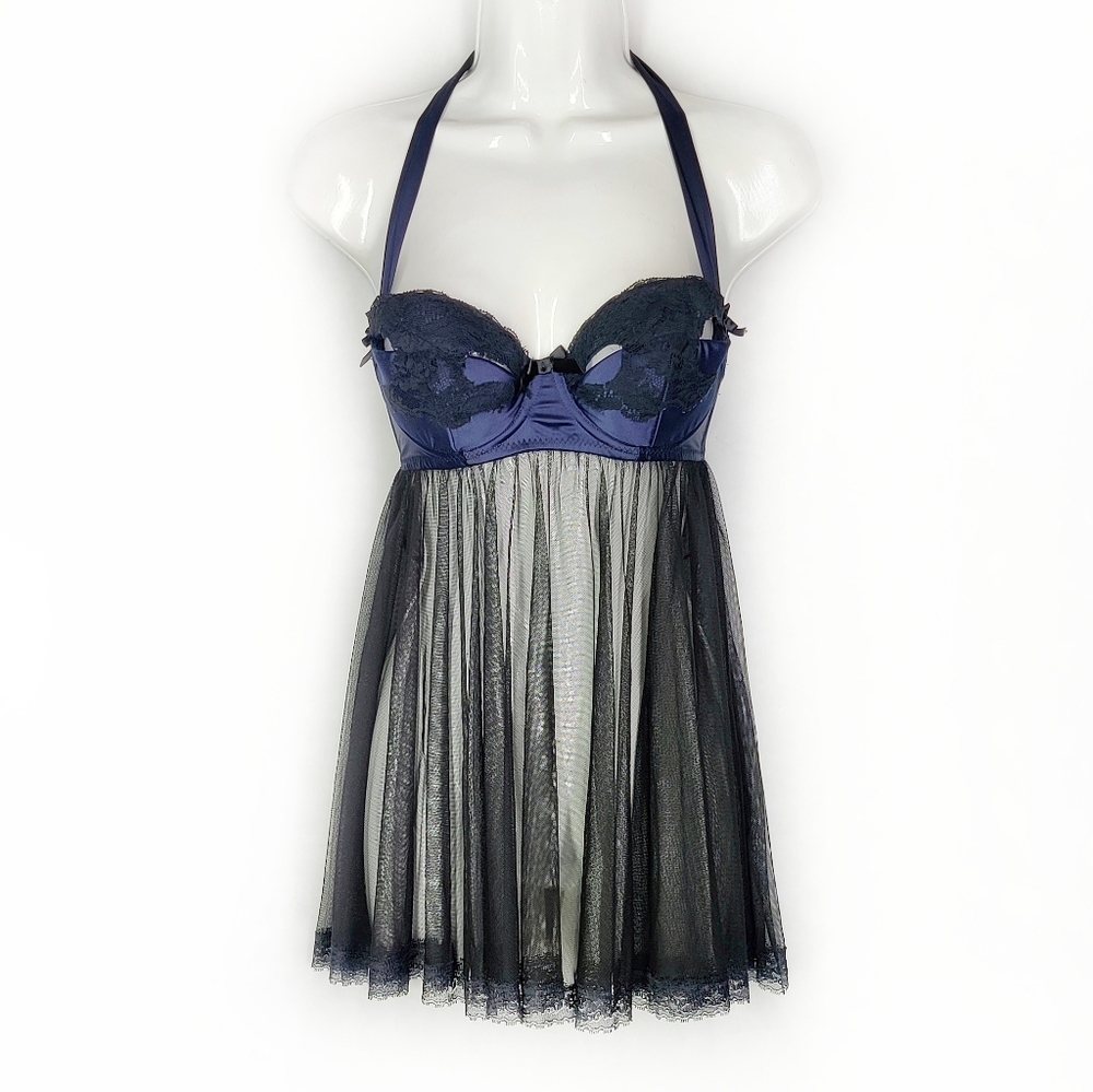 Be wicked babydoll, size medium, black and blue.